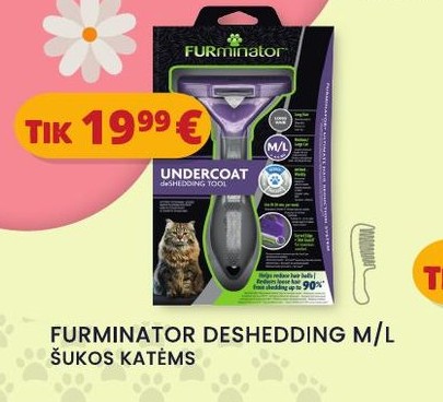 FURMINATOR DESHEDDING M/L ŠUKOS KATĖMS