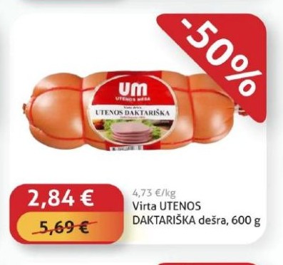 Virta UTENOS DAKTARIŠKA dešra