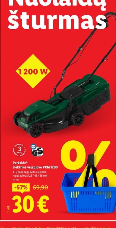 Parkside® Elektrinė vejapjovė PRM 1200