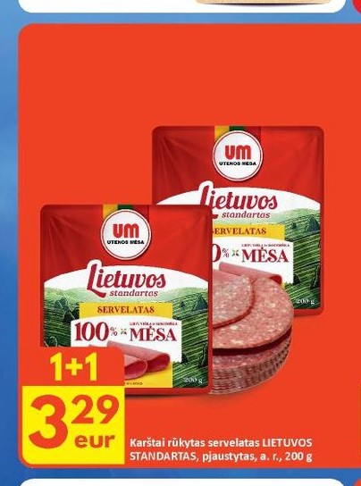 Karštai rūkytas servelatas LIETUVOS STANDARTAS