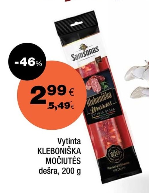 Vytinta KLEBONIŠKA MOČIUTĖS dešra