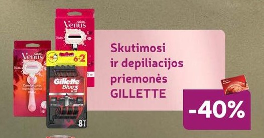 Skutimosi ir depiliacijos priemonės GILLETTE