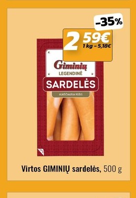 Virtos GIMINIŲ sardelės