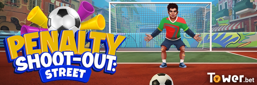 Interfaccia della demo Penalty Shoot Out che mostra i rulli e le opzioni di puntata