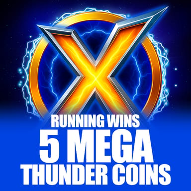 5 Mega Thunder Coins RUNNING WINS image