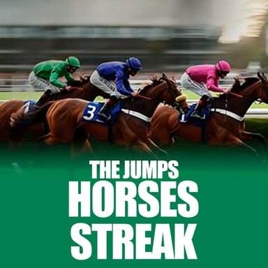 Horses Streak The Jumps image