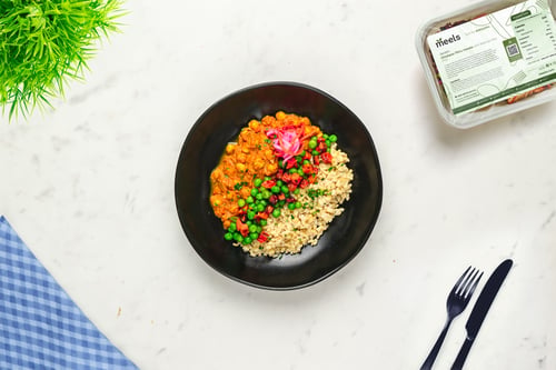 Chickpea Tikka Masala, Peas & Carrots