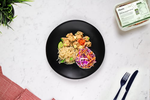 Chicken Thigh Satay & Warm Asian Slaw