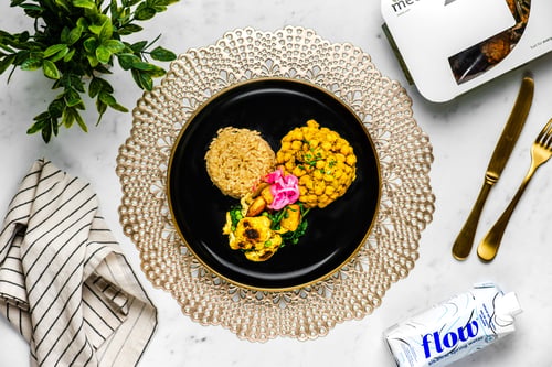 Curry Chickpeas and Aloo Gobhi
