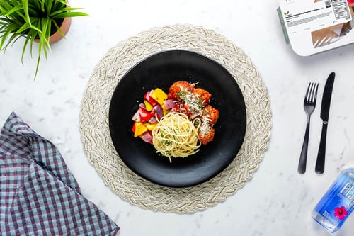 Nonna's Marinara Meatballs, Peppers & Onion