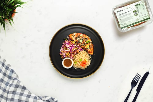 Sesame Chicken & Warm Asian Slaw