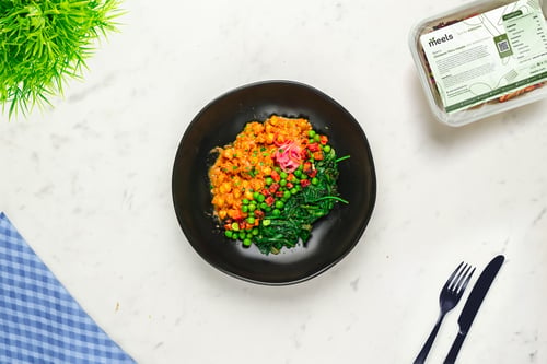 Chickpea Tikka Masala, Peas & Carrots