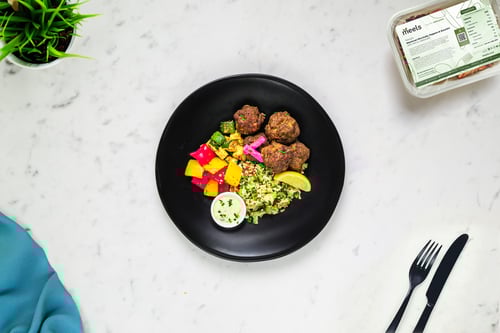Moroccan Meatballs, Peppers & Zucchini
