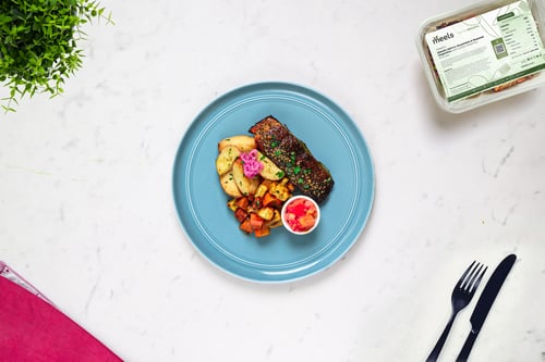 Atlantic Salmon Bruschetta, Carrots & Parsnip