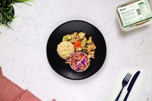 Chicken Thigh Satay & Warm Asian Slaw