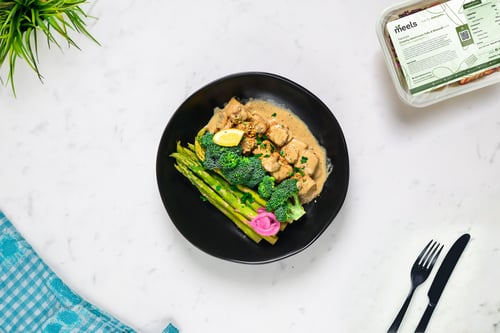 Creamy Mushroom Tofu & Broccoli