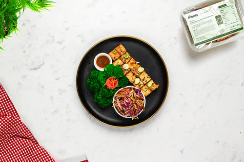 Roasted Sesame Tofu & Warm Asian Slaw