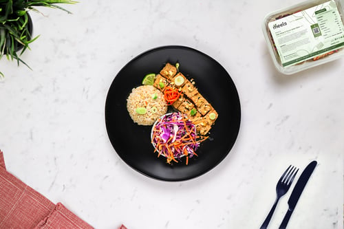 Tofu Satay & Warm Asian Slaw
