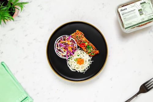 Sweet & Spicy Salmon & Warm Asian Slaw