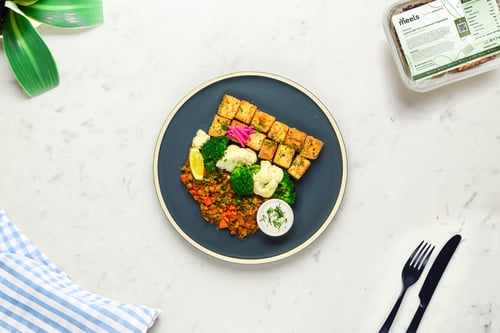 Lemon Dill Tofu & Steamed Vegetables