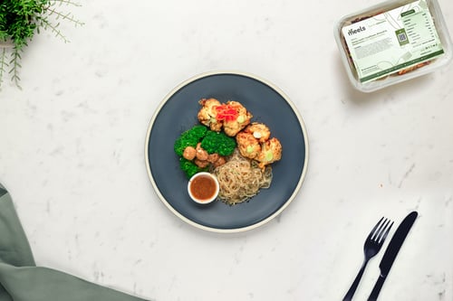 Honey Garlic Cauliflower, Broccoli & Mushrooms