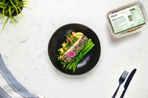 Everything Spice Salmon, Peas & Zucchini