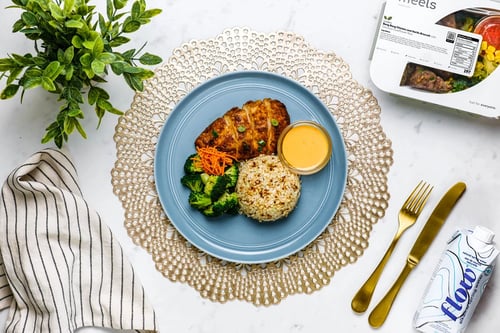 Bang Bang Chicken & Garlic Broccoli