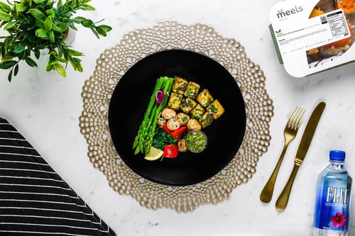 Basil Pesto Tofu and Green Medley