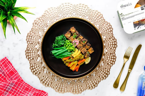 Basil Pesto Tofu and Green Medley
