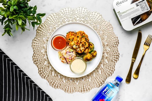 Crispy Buffalo Cauliflower & Sweet Chili Brussels