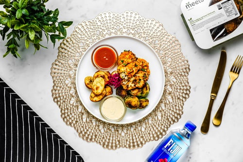 Crispy Buffalo Cauliflower & Sweet Chili Brussels