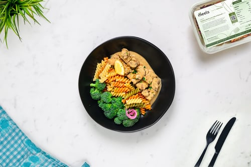 Creamy Mushroom Tofu & Broccoli