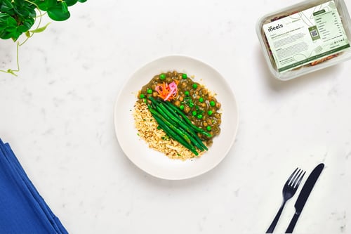 Organic Spiced Chickpea Stew & Green Beans