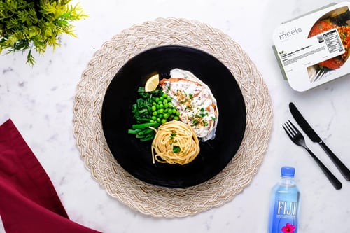 Chicken Alfredo & Green Vegetable Medley