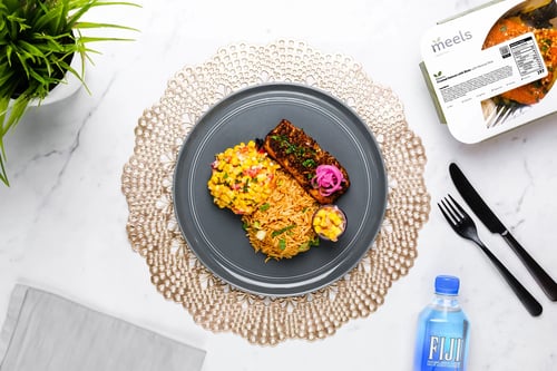 Crusted Salmon & Taco Vegetables