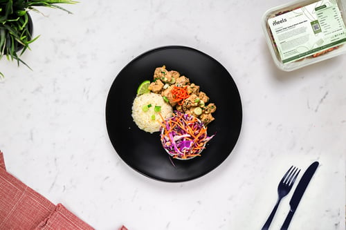 Chicken Thigh Satay & Warm Asian Slaw
