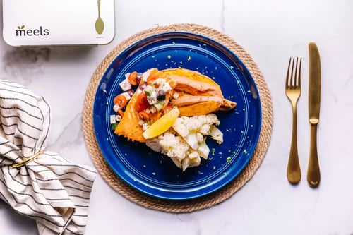 Greek Style Salmon and Sumac Cauliflower