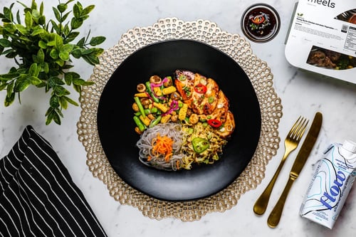 Honey Garlic Chicken with Mushrooms and Broccoli