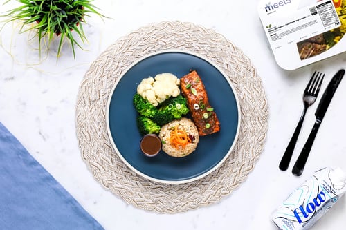Atlantic Honey Jerk Salmon, Cauliflower & Broccoli