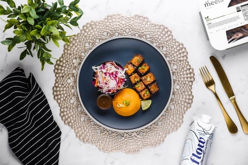 Roasted Jerk Tofu & Creamy Slaw