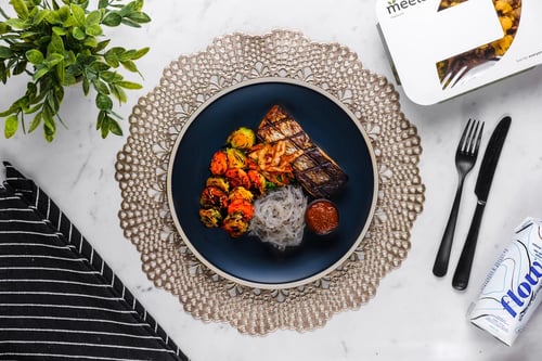 Korean Roasted Salmon & Vegetable Medley