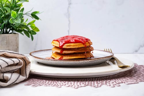 Lemon Ricotta Pancakes with Mixed Berry Compote