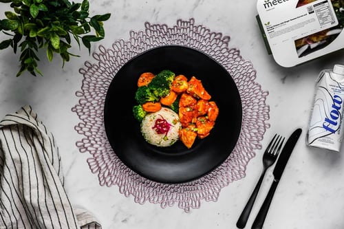 Orange Chicken with Ginger-Sesame Carrots and Broccoli