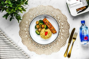 Atlantic Miso Salmon, Broccoli & Mushrooms