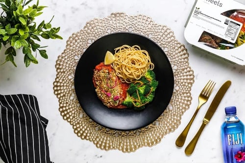 Nonnas Chicken Parmesan and Roasted Garlic Broccoli