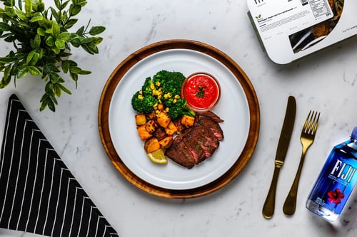 Red Pepper Steak, Broccoli & Corn