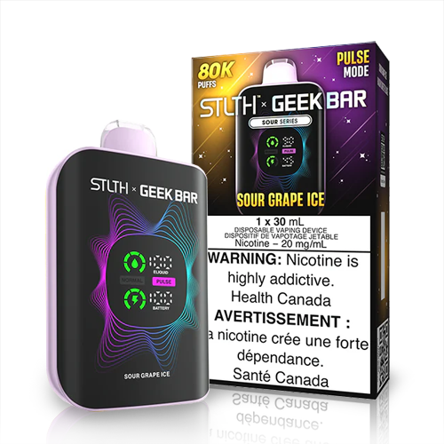 STLTH X Geek Bar Disposable Vape (Sour Grape Ice) by STLTH