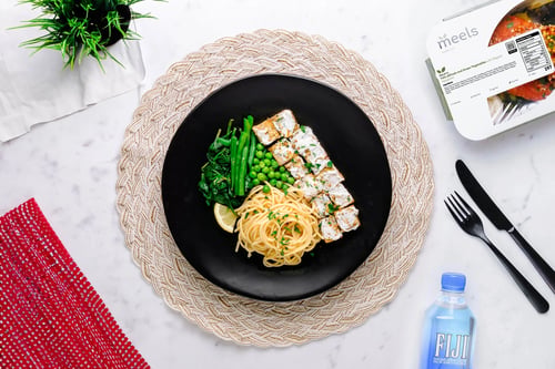 Tofu Alfredo & Green Vegetable Medley
