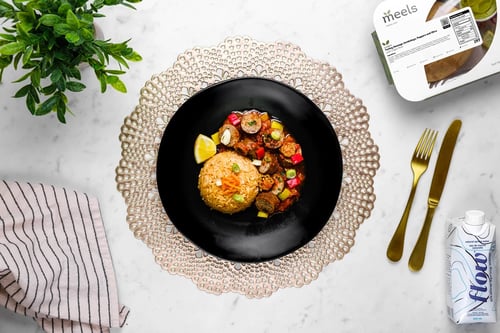 Turkey Sausage Jambalaya, Peppers & Okra