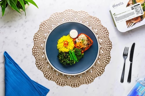 Turkey Stuffed Pepper & Hearty Greens